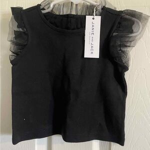 Janie and Jack Elegant Black Kids Blouse